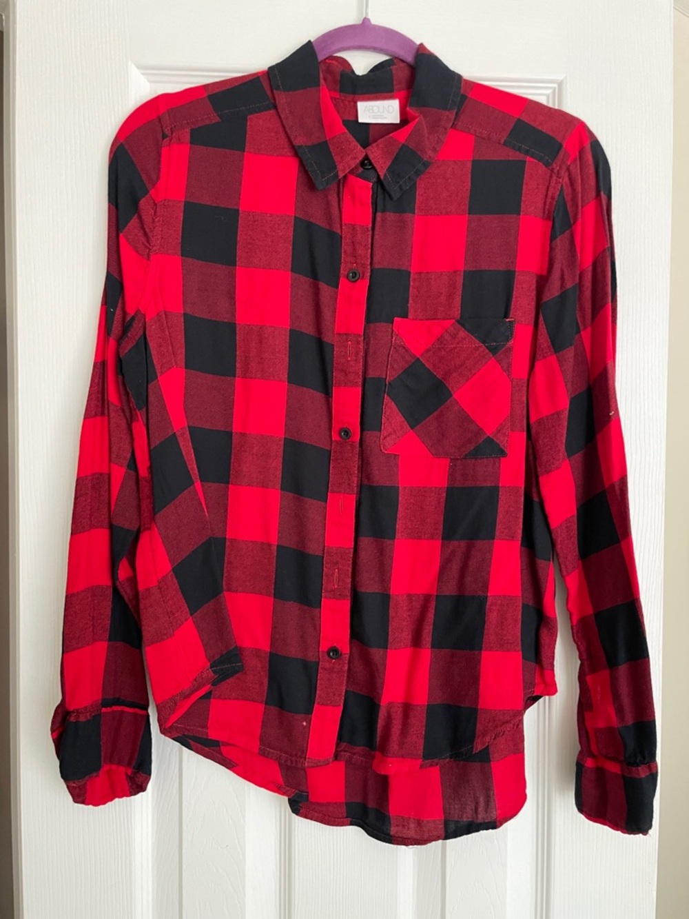 Abound Red and Black Buffalo Plaid Button-Down Shirt